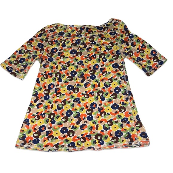 Ann Taylor Loft Floral 2/4 Sleeve Half Button Down Top - Picture 3 of 6